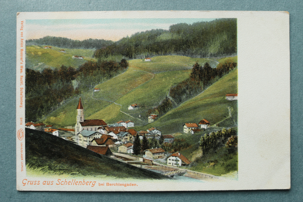 AK Gruss aus Schellenberg bei Berchtesgaden / 1900 / Strassen